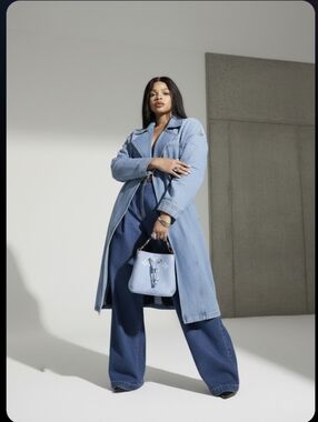 Louis Vuitton Light Blue Monogram Shoulder Bag